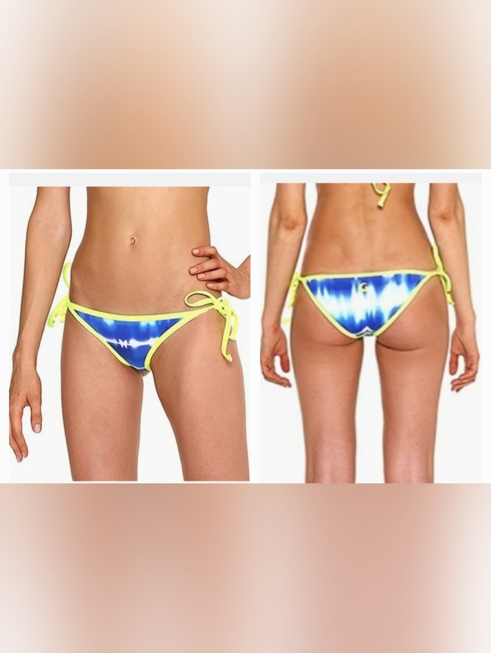 GlideSoul Blue Tie Dye Collection Neoprene Bikini Bottom Sz XS NWT - Picture 11 of 11